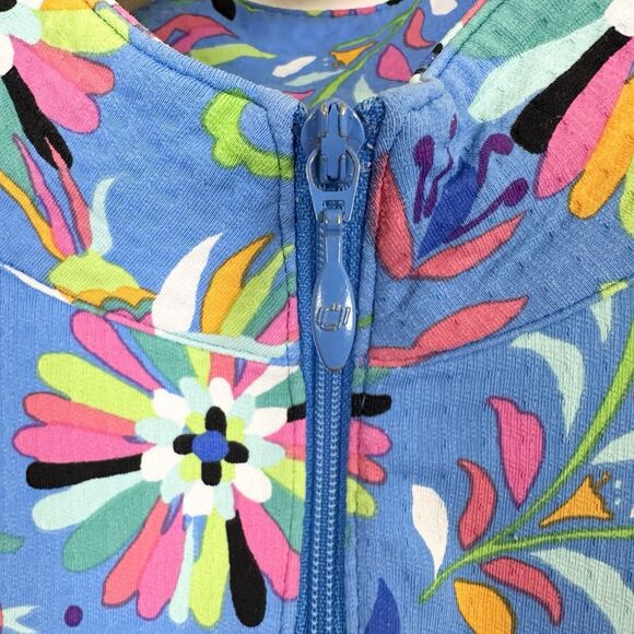 Ibkul Shirt Womens Small Blue 1/4 Zip Golf UPF50 Outdoor Pickleball Vented Bird - Picture 4 of 9